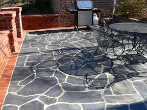 outdoor black Irregularity natural stone plates slate garden paving floor tiles